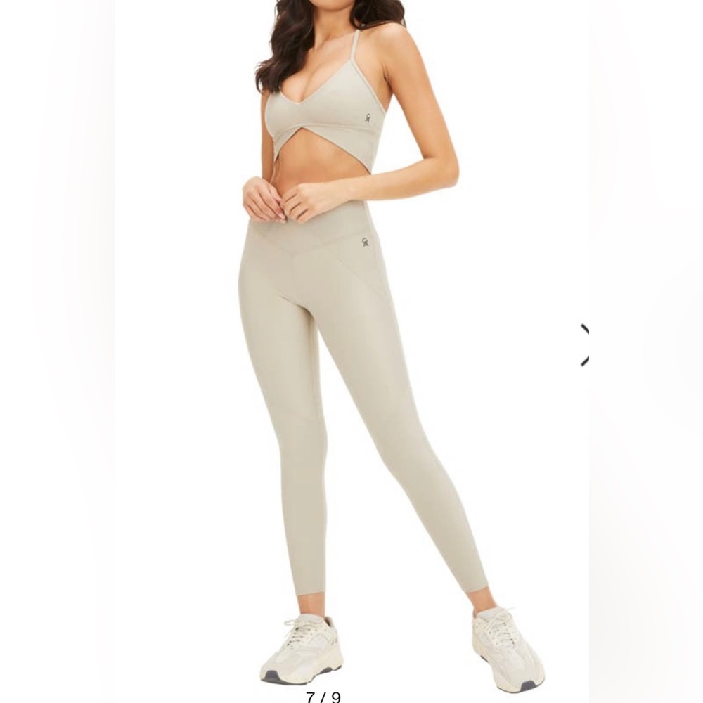 Good‎ American Angled Rib Leggings Summer Sand